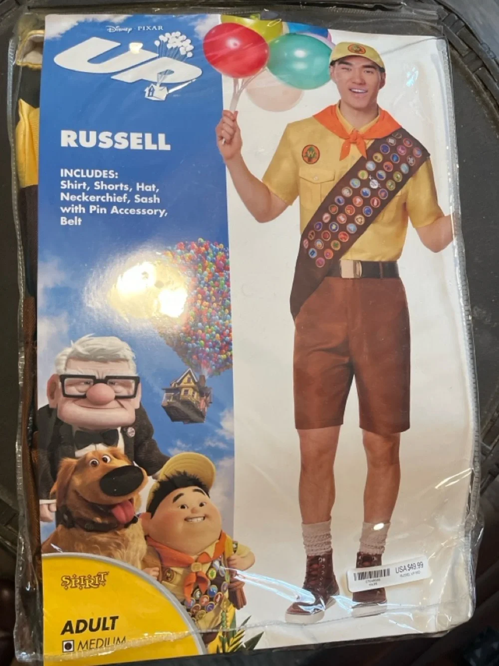 Spirit Kids Russell Costume - Yellow, Brown, Orange - Picture 3 of 3